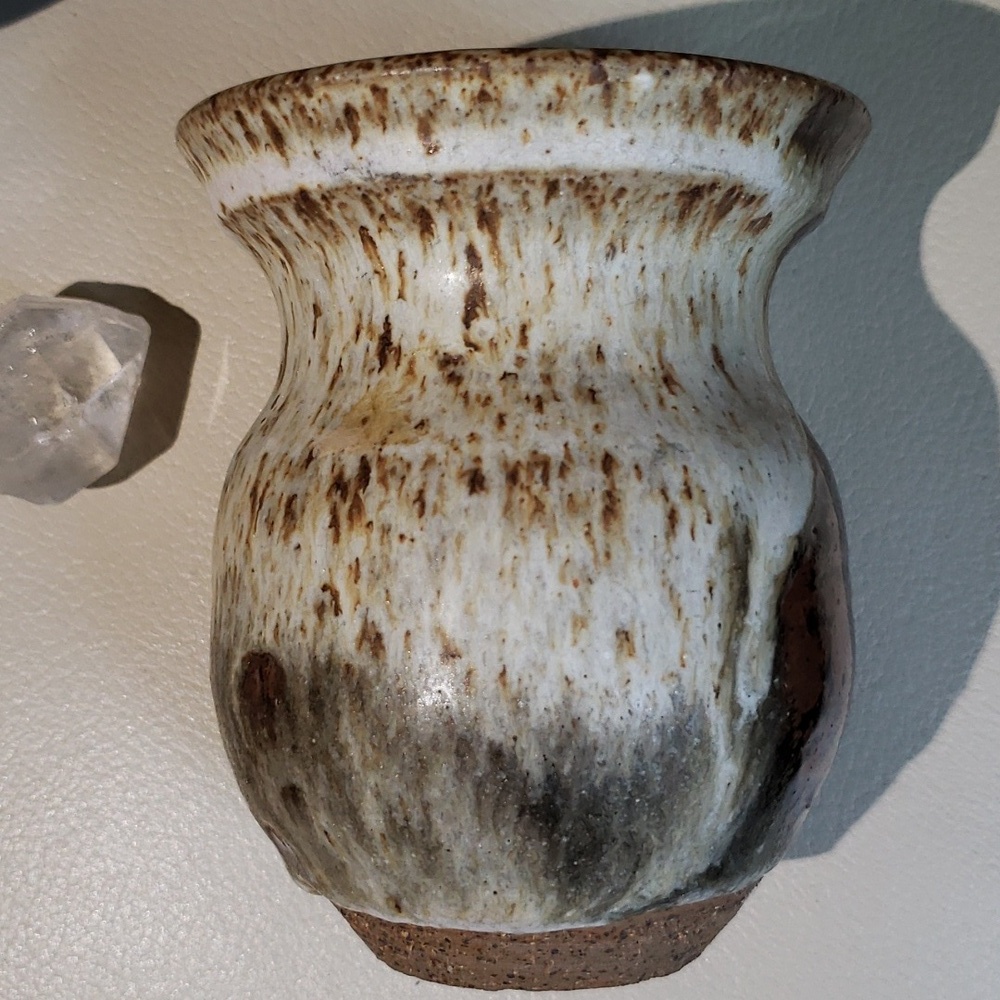 Mosier Stoneware pottery vase 4in